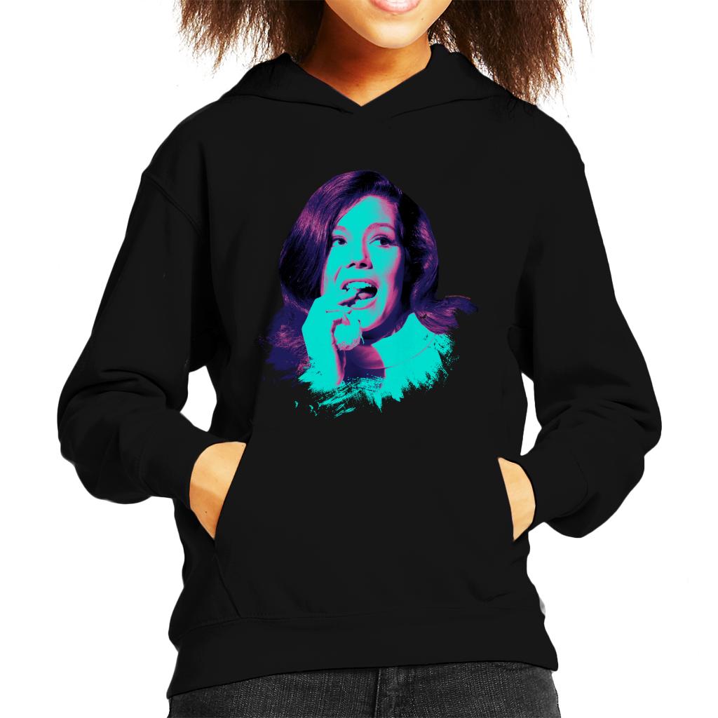 TV Times Diana Rigg Pop Art Stylised Kids Hooded Sweatshirt-ALL + EVERY