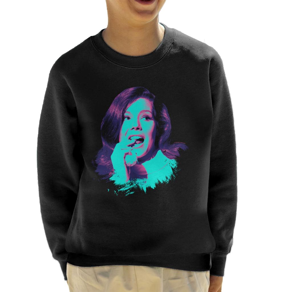 TV Times Diana Rigg Pop Art Stylised Kids Sweatshirt-ALL + EVERY