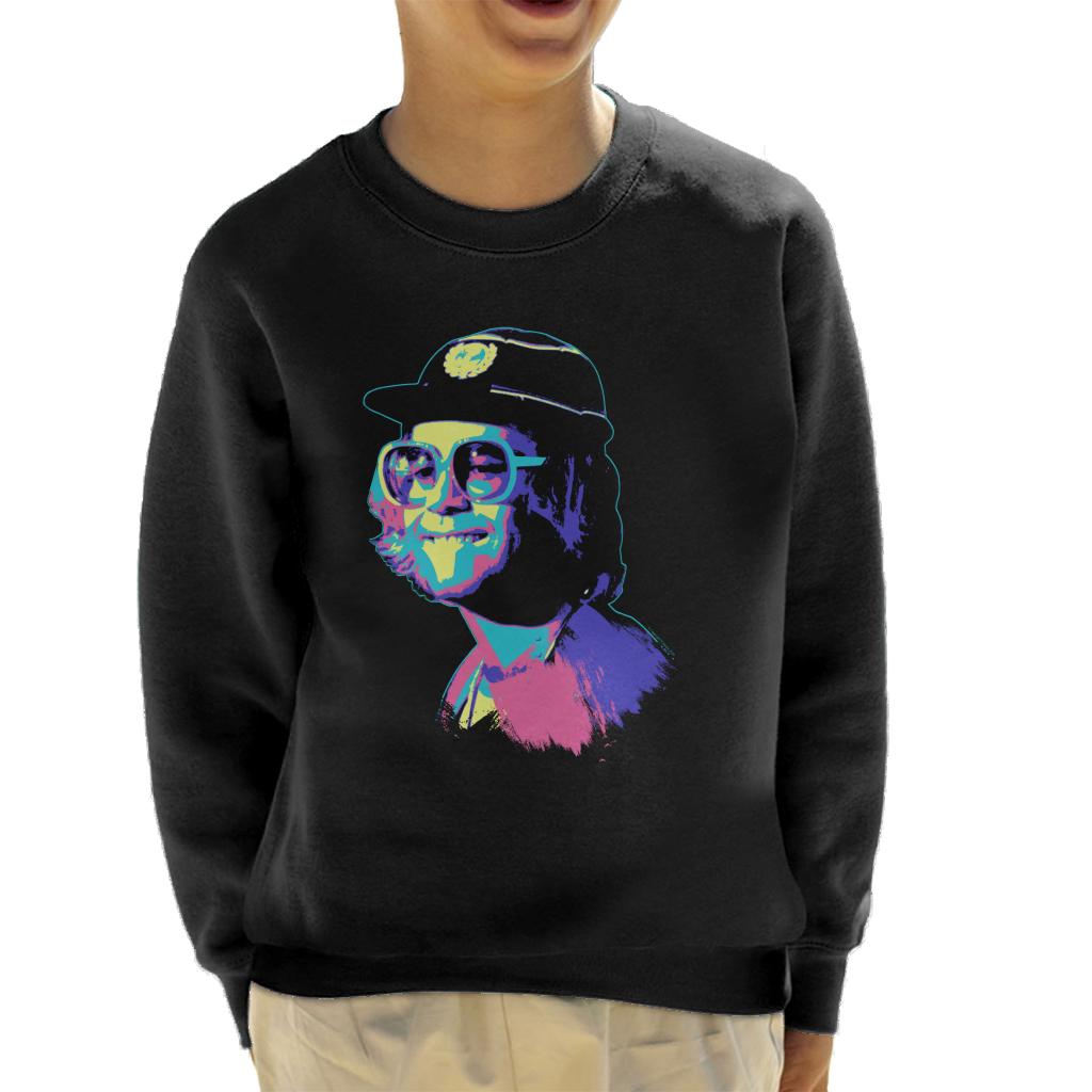 TV Times Elton John At The Piano Pop Art Stylised Kids Sweatshirt-ALL + EVERY