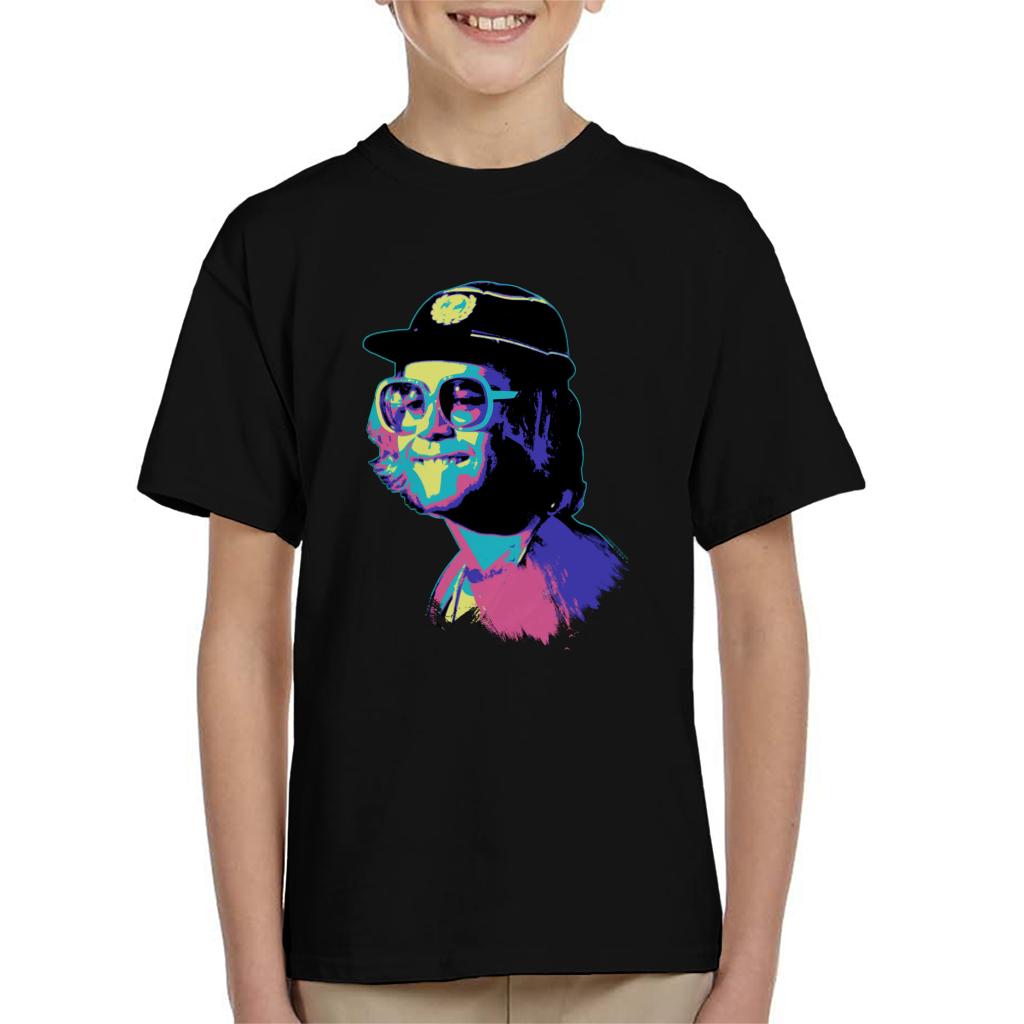 TV Times Elton John At The Piano Pop Art Stylised Kids T-Shirt-ALL + EVERY