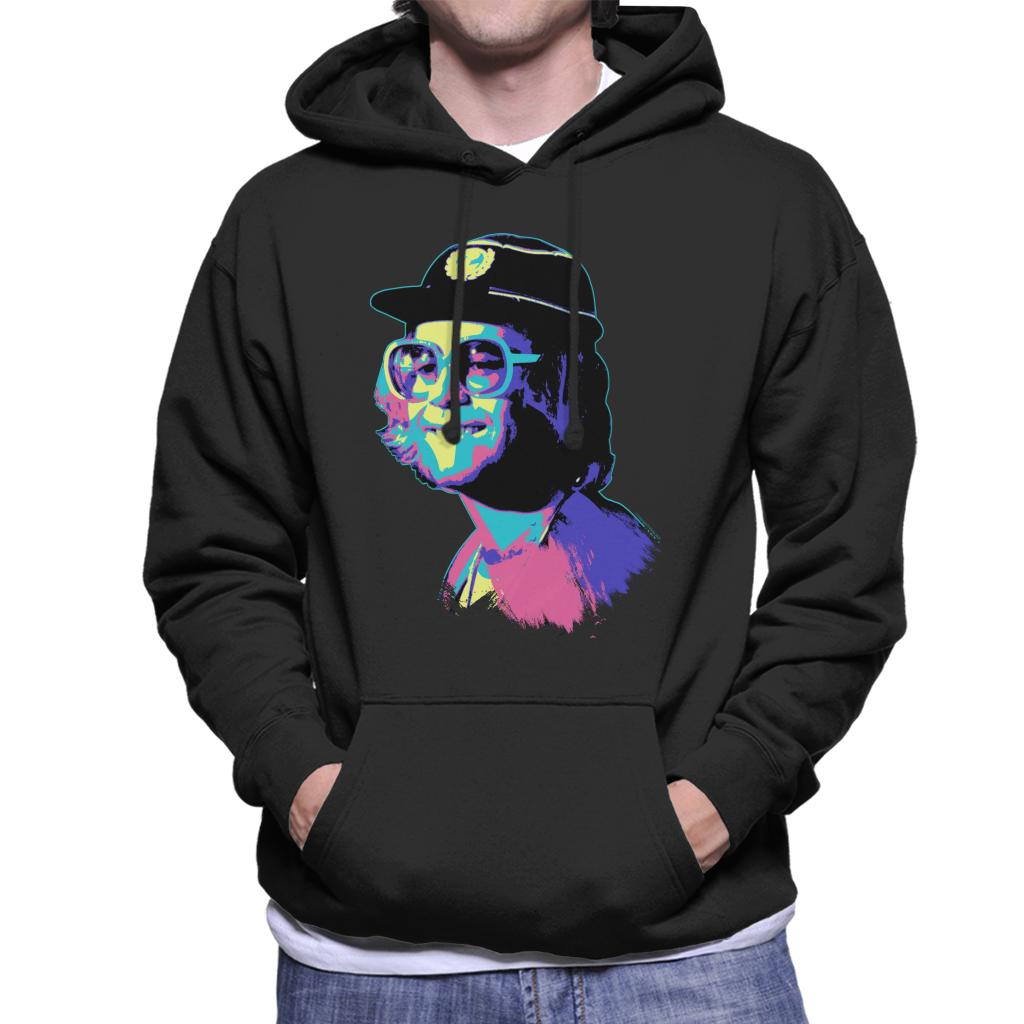 TV Times Elton John At The Piano Pop Art Stylised Men's Hooded Sweatshirt-ALL + EVERY