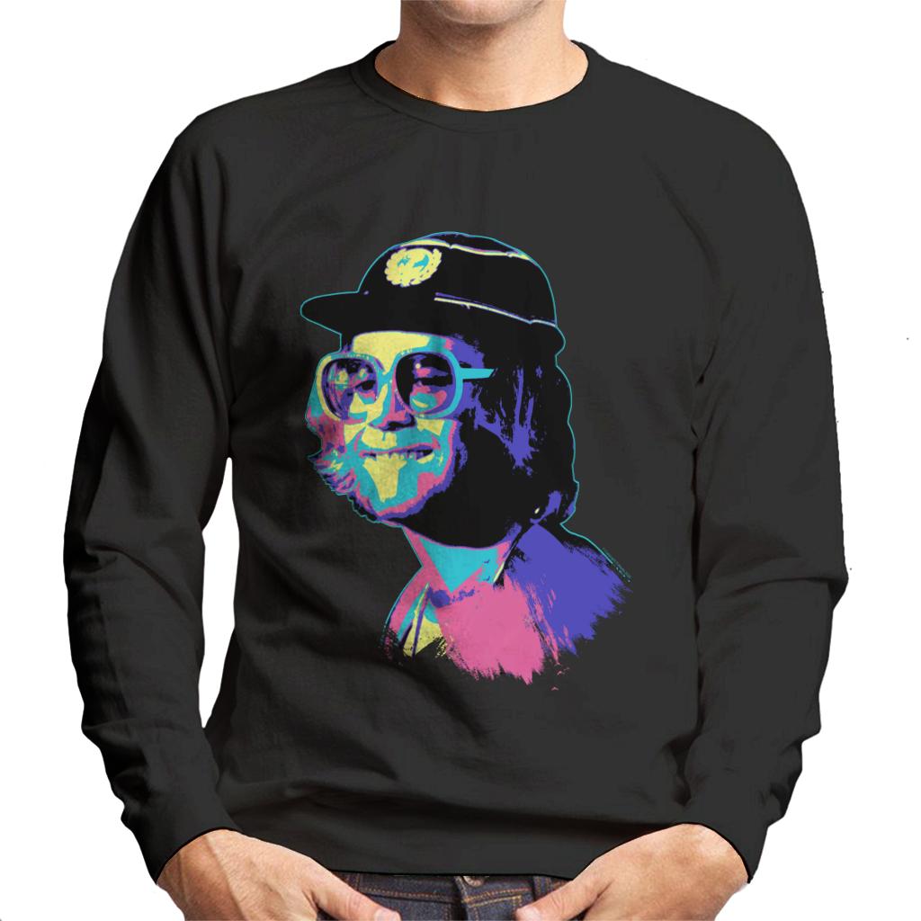 TV Times Elton John At The Piano Pop Art Stylised Men's Sweatshirt-ALL + EVERY