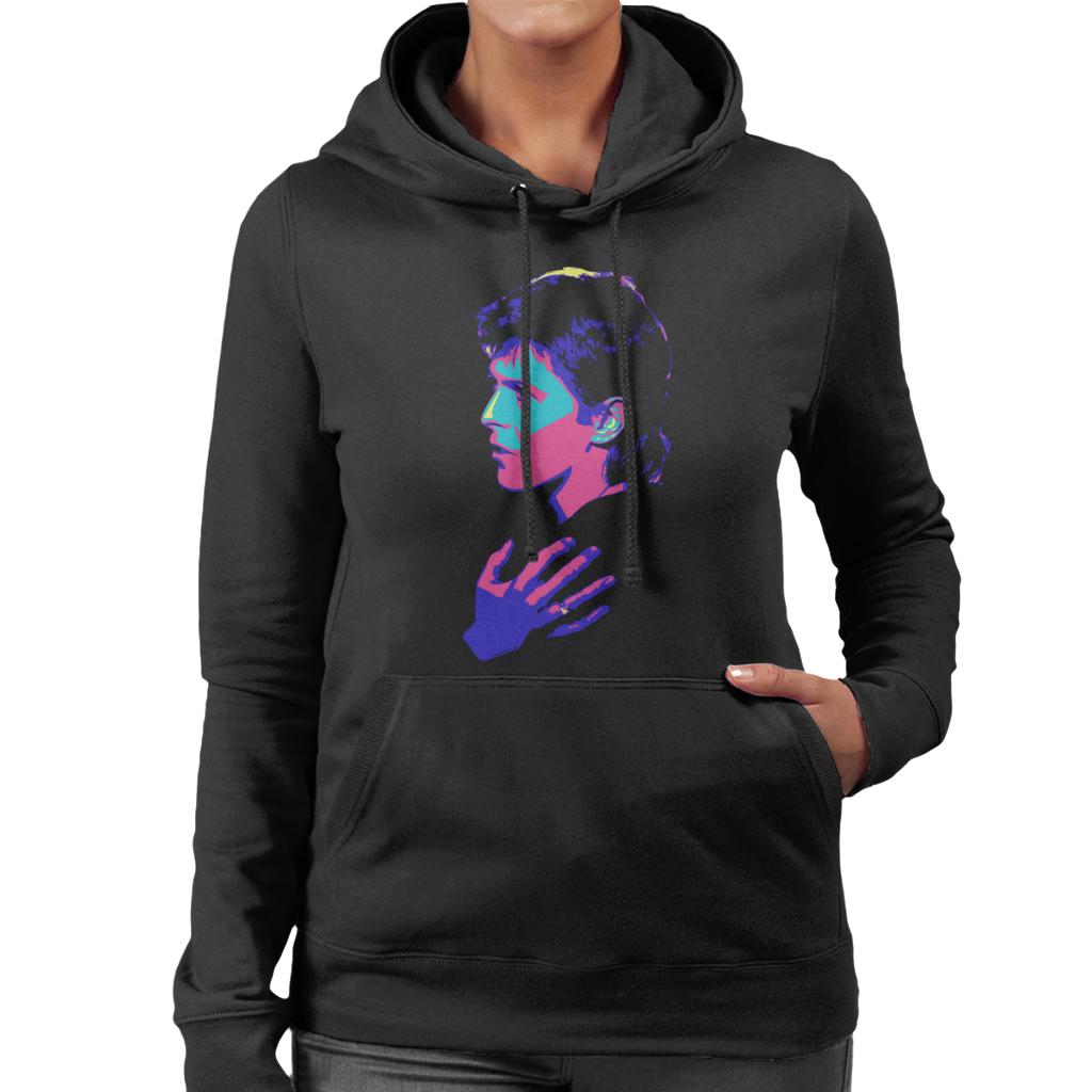 TV Times Singer David Bowie 1977 Pop Art Stylised Women's Hooded Sweatshirt-ALL + EVERY