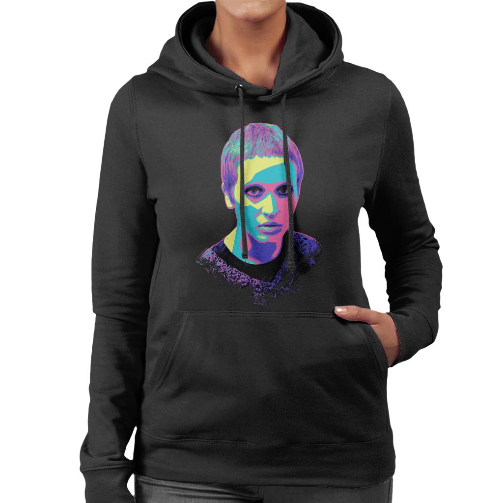 TV Times Actress & Singer Julie Driscoll Pop Art Stylised Women's Hooded Sweatshirt-ALL + EVERY