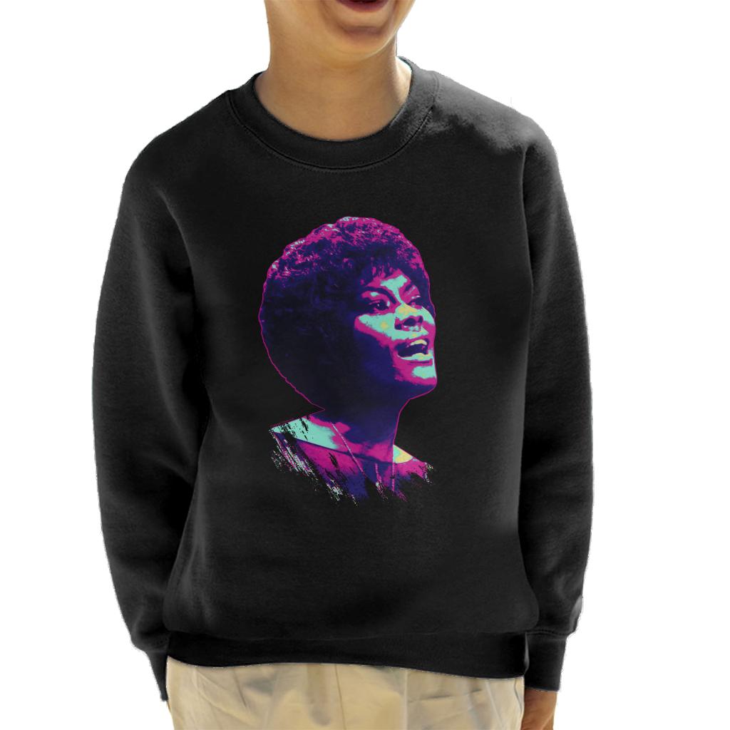 TV Times Dionne Warwick Live Pop Art Stylised Kids Sweatshirt-ALL + EVERY