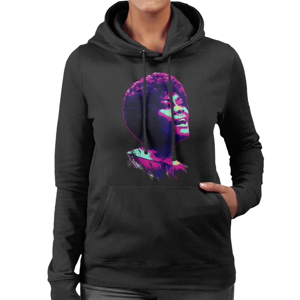 TV Times Dionne Warwick Live Pop Art Stylised Women's Hooded Sweatshirt-ALL + EVERY