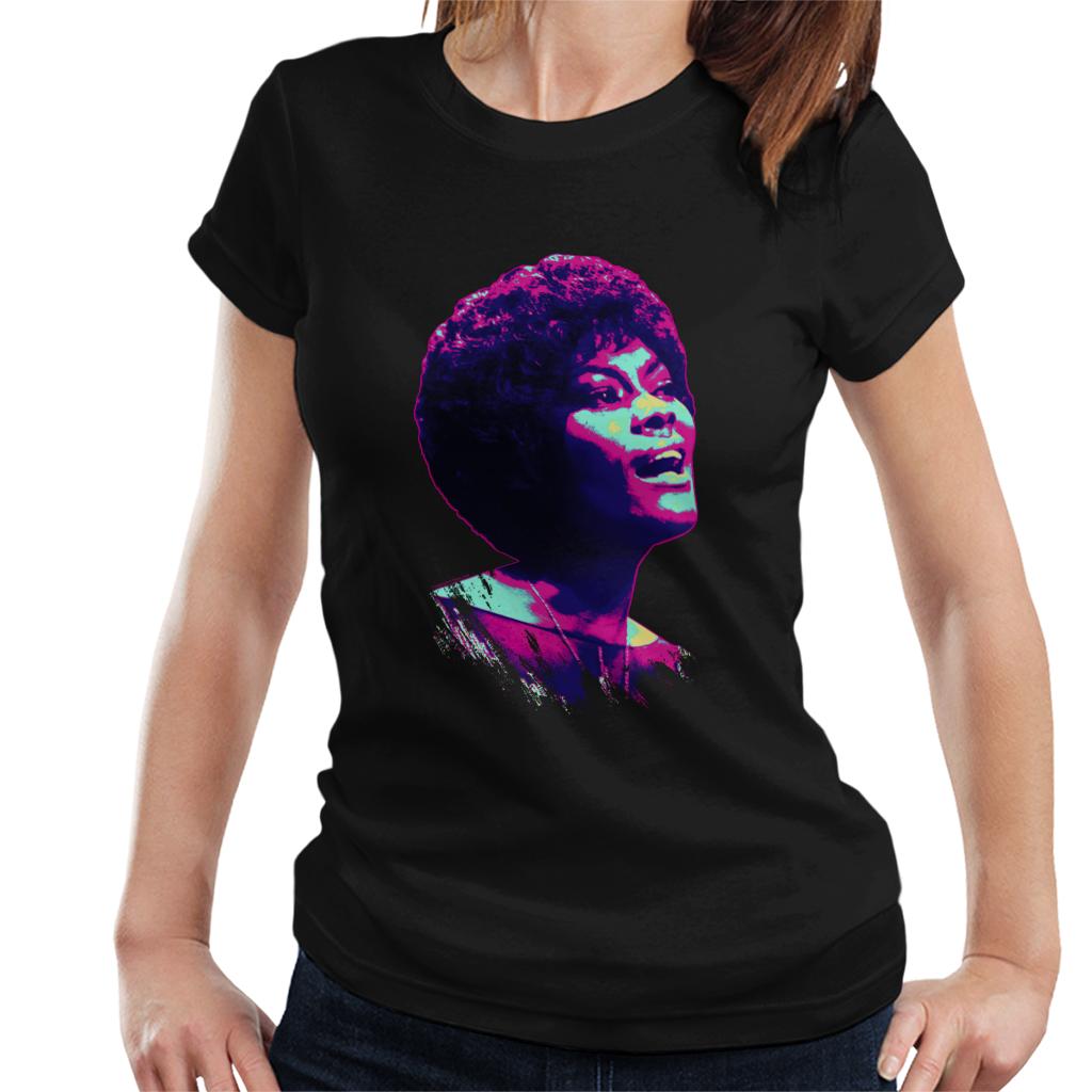 TV Times Dionne Warwick Live Pop Art Stylised Women's T-Shirt-ALL + EVERY