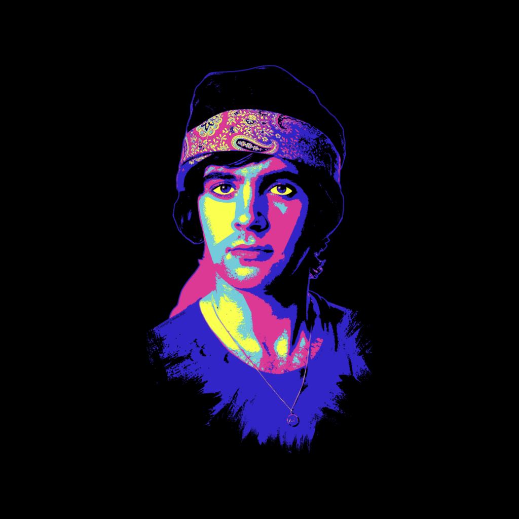 TV Times David Essex Bandana Portrait Pop Art Stylised Men's T-Shirt-ALL + EVERY