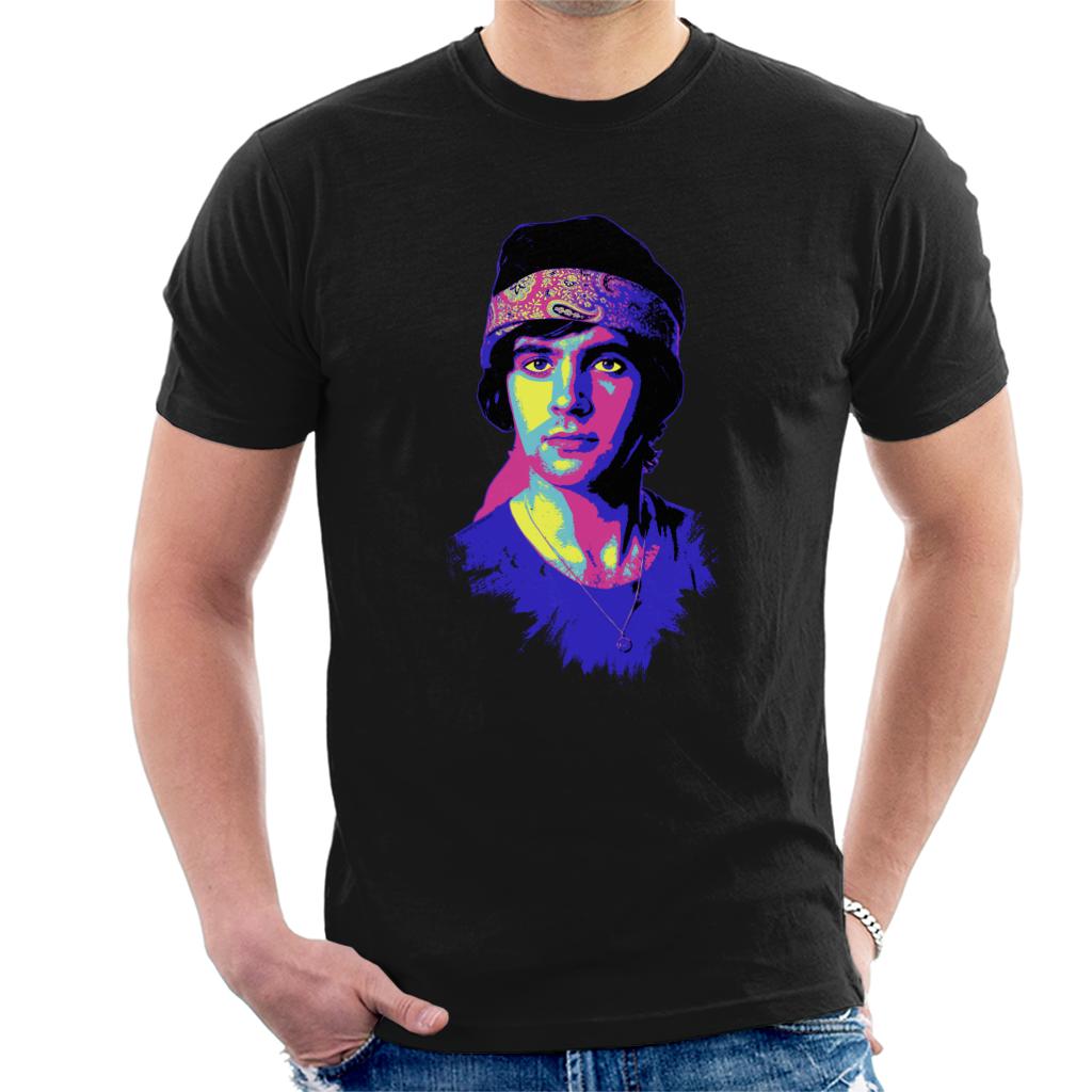 TV Times David Essex Bandana Portrait Pop Art Stylised Men's T-Shirt-ALL + EVERY