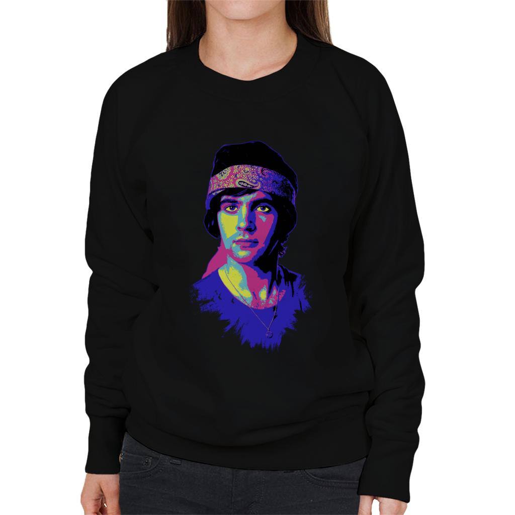 TV Times David Essex Bandana Portrait Pop Art Stylised Women's Sweatshirt-ALL + EVERY