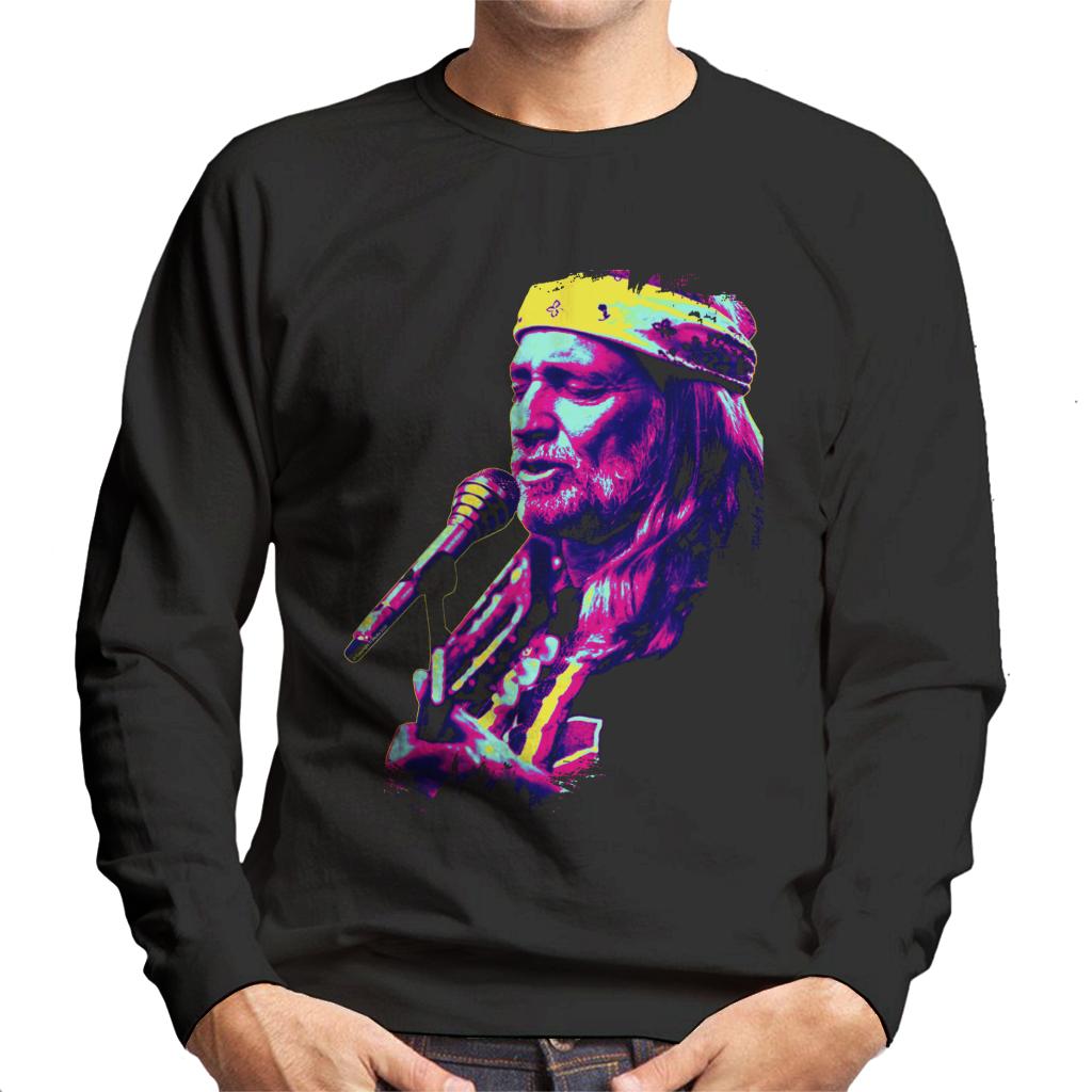 TV Times Willie Nelson Live Paint Splatter Pop Art Stylised Men's Sweatshirt-ALL + EVERY