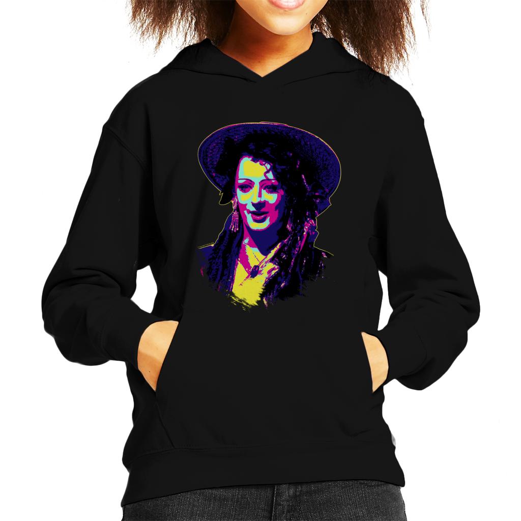 TV Times Boy George Of Culture Club Pop Art Stylised Kids Hooded Sweatshirt-ALL + EVERY