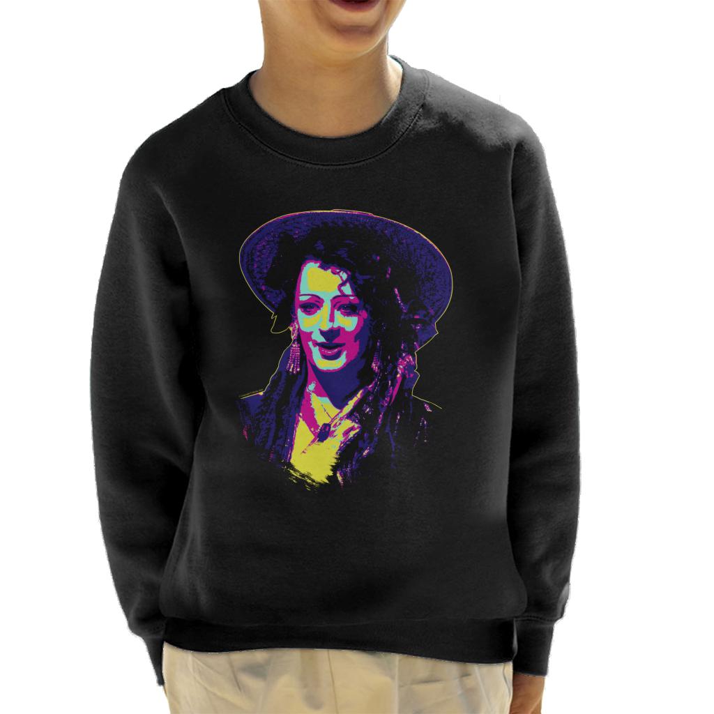 TV Times Boy George Of Culture Club Pop Art Stylised Kids Sweatshirt-ALL + EVERY