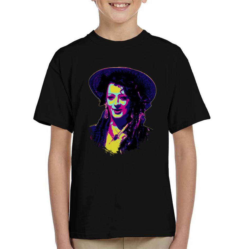 TV Times Boy George Of Culture Club Pop Art Stylised Kids T-Shirt-ALL + EVERY