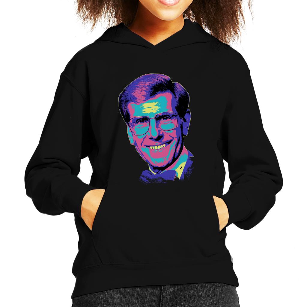 TV Times Presenter Bob Holness Pop Art Stylised Kids Hooded Sweatshirt-ALL + EVERY