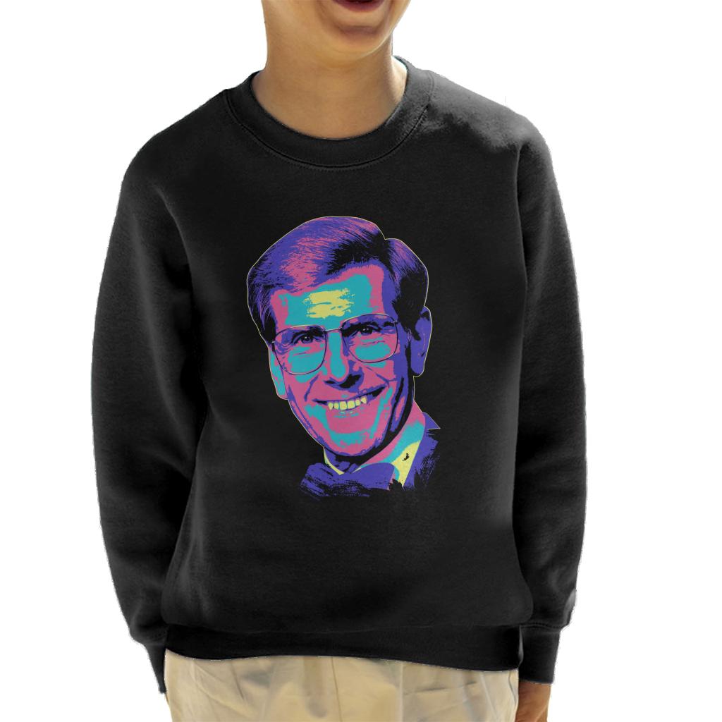 TV Times Presenter Bob Holness Pop Art Stylised Kids Sweatshirt-ALL + EVERY