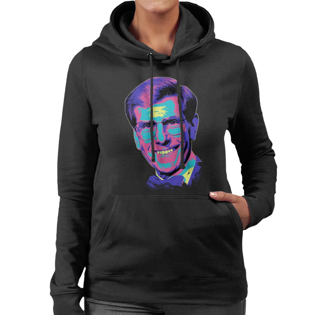 TV Times Presenter Bob Holness Pop Art Stylised Women's Hooded Sweatshirt-ALL + EVERY