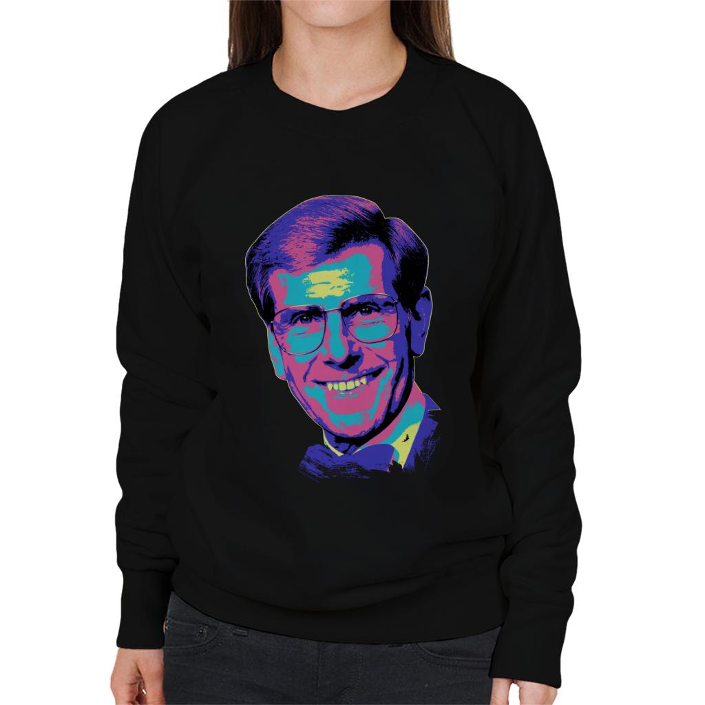 TV Times Presenter Bob Holness Pop Art Stylised Women's Sweatshirt-ALL + EVERY