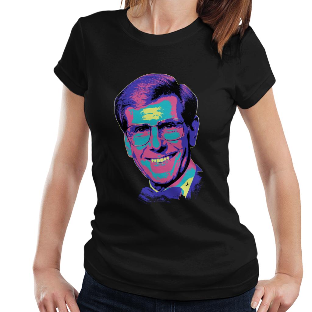 TV Times Presenter Bob Holness Pop Art Stylised Women's T-Shirt-ALL + EVERY