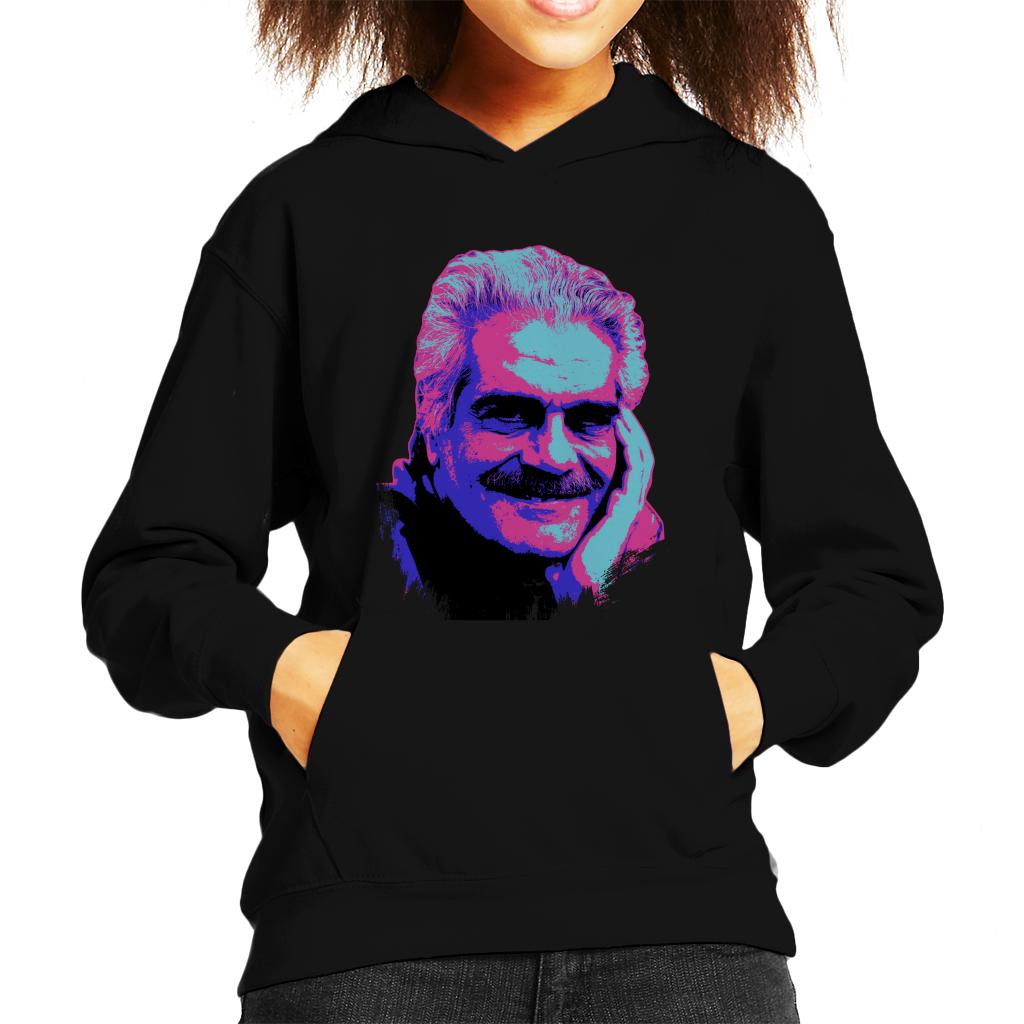 TV Times Actor Omar Sharif 1988 Pop Art Stylised Kids Hooded Sweatshirt-ALL + EVERY