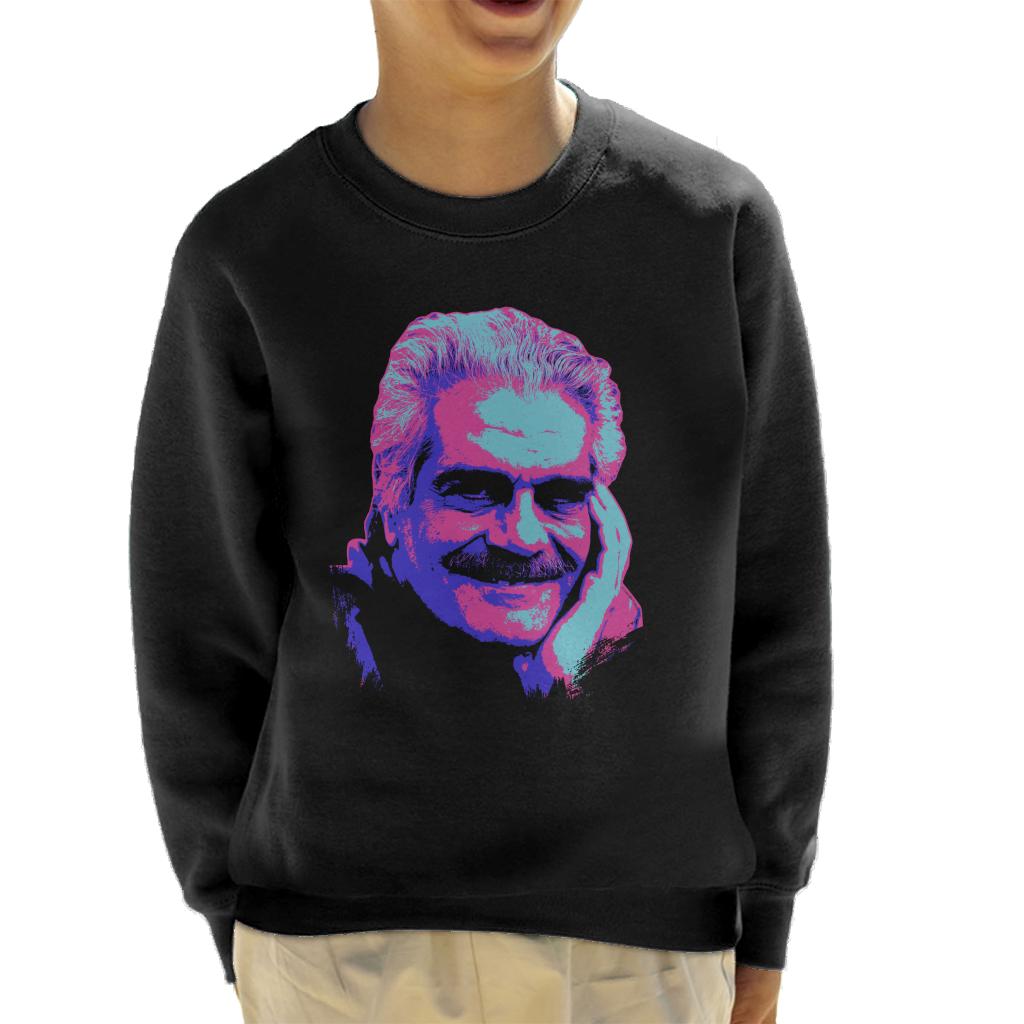 TV Times Actor Omar Sharif 1988 Pop Art Stylised Kids Sweatshirt-ALL + EVERY