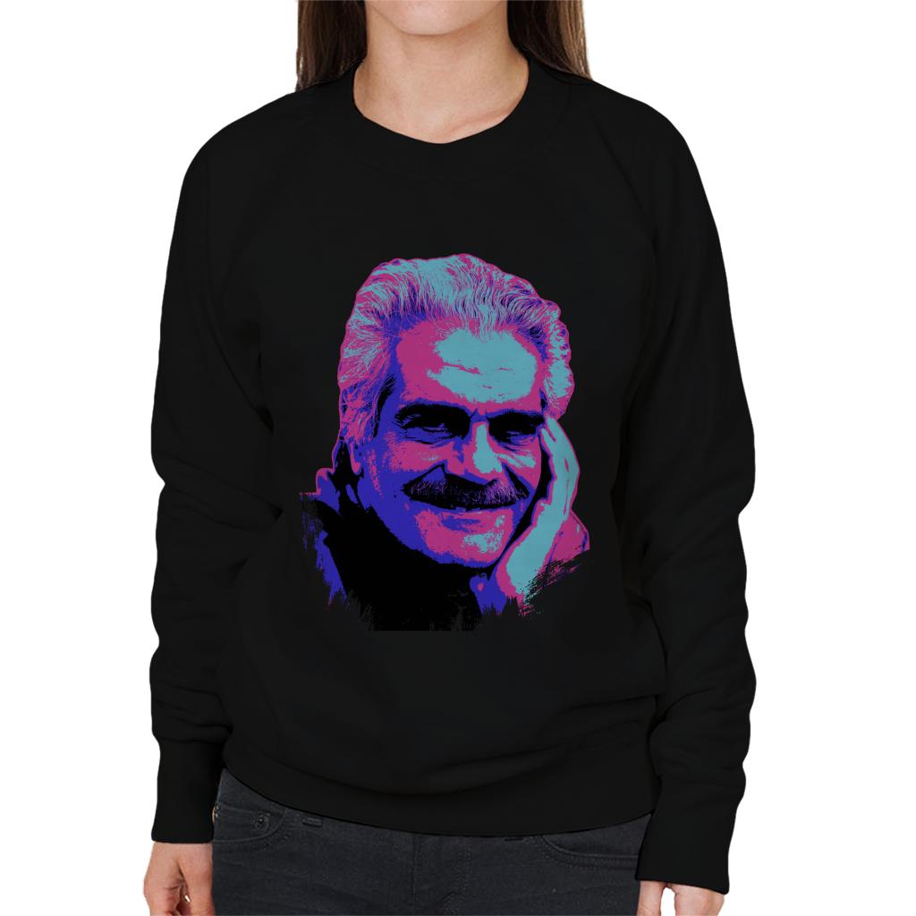 TV Times Actor Omar Sharif 1988 Pop Art Stylised Women's Sweatshirt-ALL + EVERY