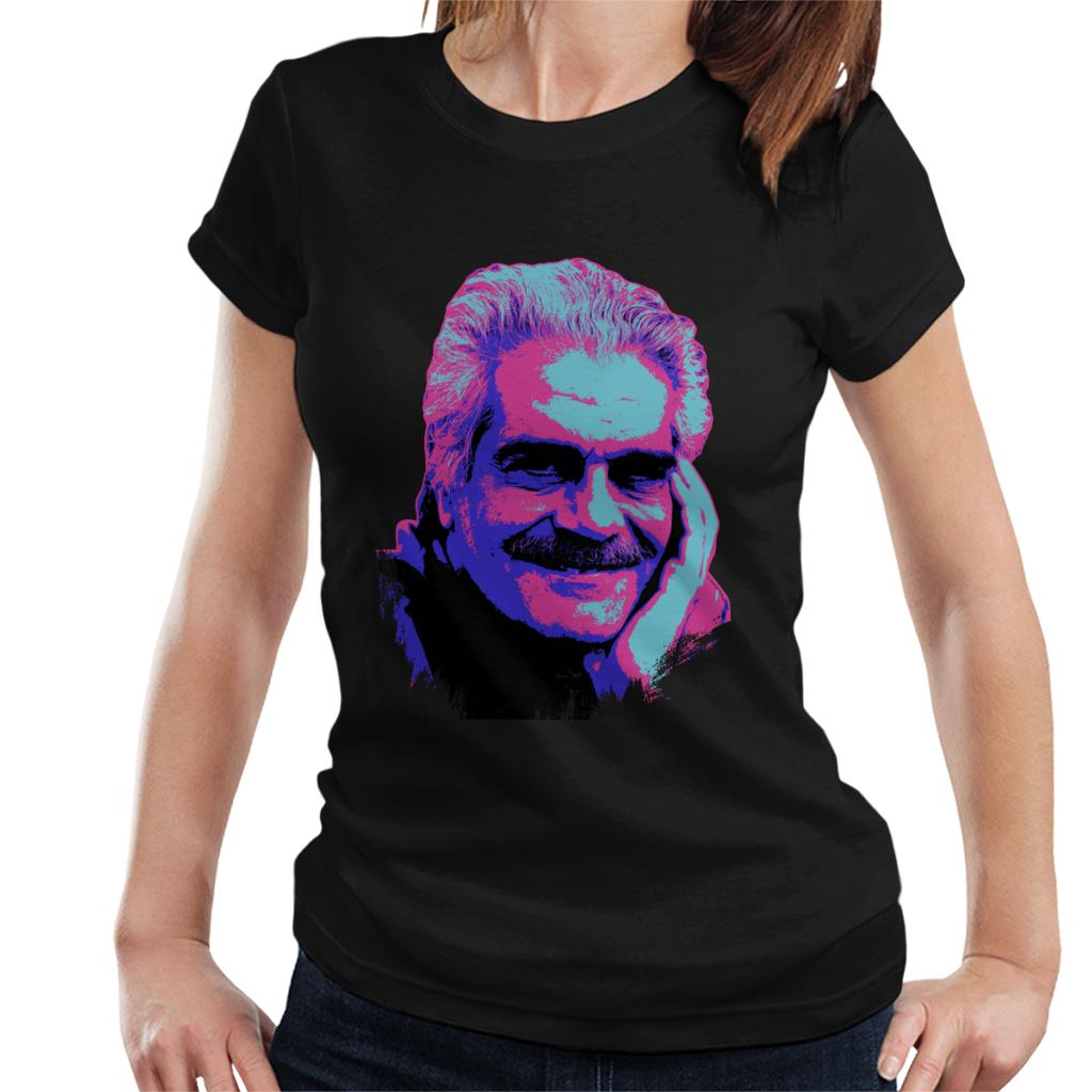 TV Times Actor Omar Sharif 1988 Pop Art Stylised Women's T-Shirt-ALL + EVERY