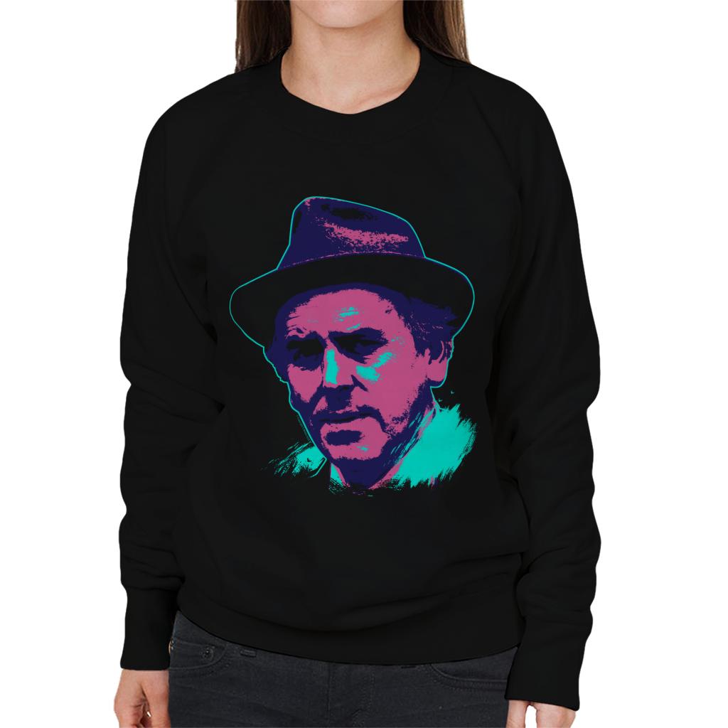 TV Times Actor George Cole Minder 1982 Pop Art Stylised Women's Sweatshirt-ALL + EVERY