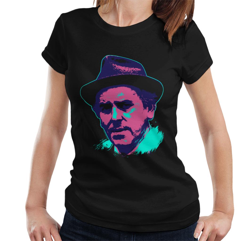 TV Times Actor George Cole Minder 1982 Pop Art Stylised Women's T-Shirt-ALL + EVERY