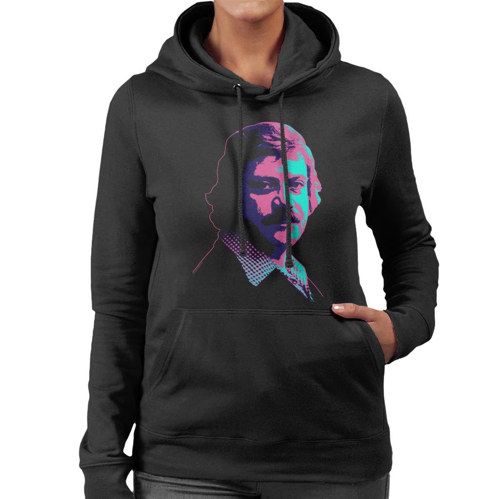 TV Times Actor Oliver Reed 1978 Pop Art Stylised Women's Hooded Sweatshirt-ALL + EVERY