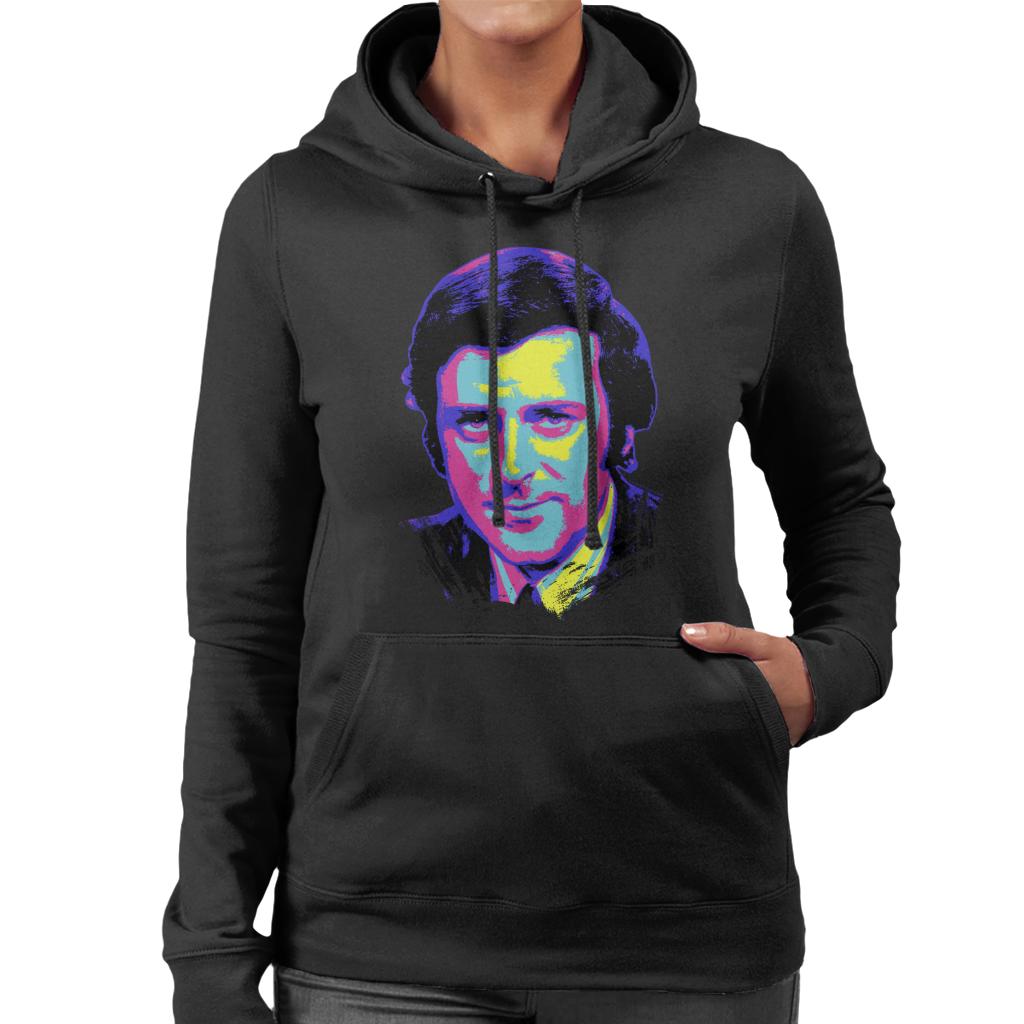 TV Times Presenter Terry Wogan 1972 Pop Art Stylised Women's Hooded Sweatshirt-ALL + EVERY