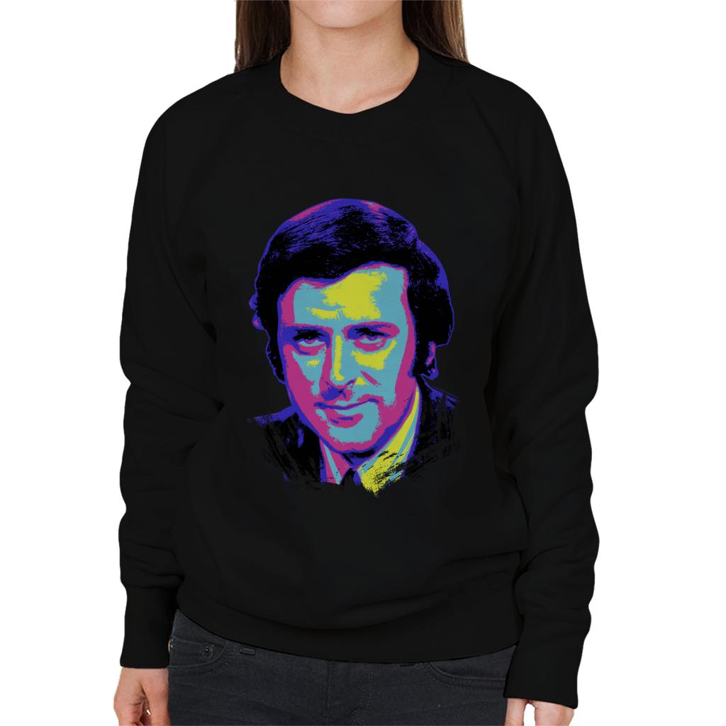 TV Times Presenter Terry Wogan 1972 Pop Art Stylised Women's Sweatshirt-ALL + EVERY