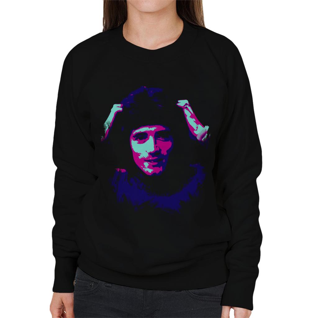 TV Times Footballer Kevin Keegan Pop Art Stylised Women's Sweatshirt-ALL + EVERY