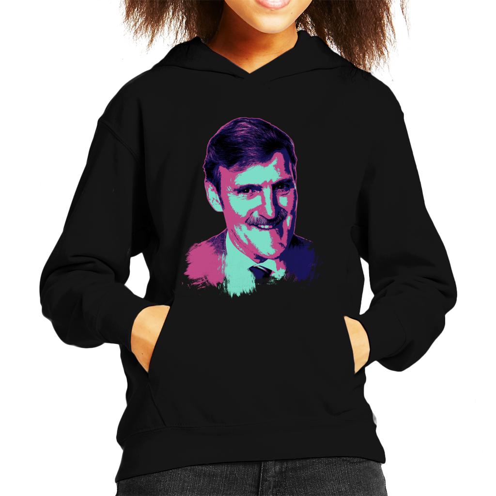 TV Times Jimmy Hill Sports Presenter Pop Art Stylised Kids Hooded Sweatshirt-ALL + EVERY