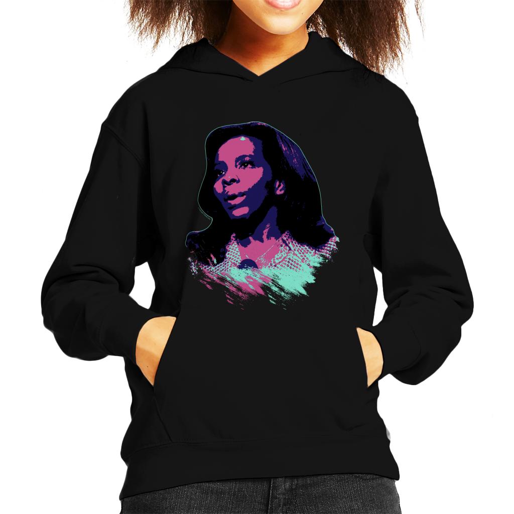 TV Times Soul Singer Gladys Knight 1971 Pop Art Stylised Kids Hooded Sweatshirt-ALL + EVERY