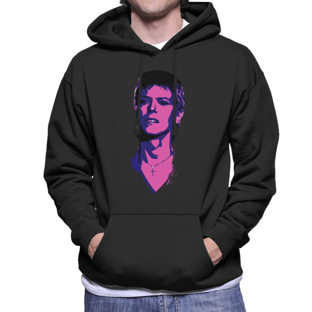 TV Times Pop Star David Bowie Portrait 1977 Pop Art Stylised Men's Hooded Sweatshirt-ALL + EVERY