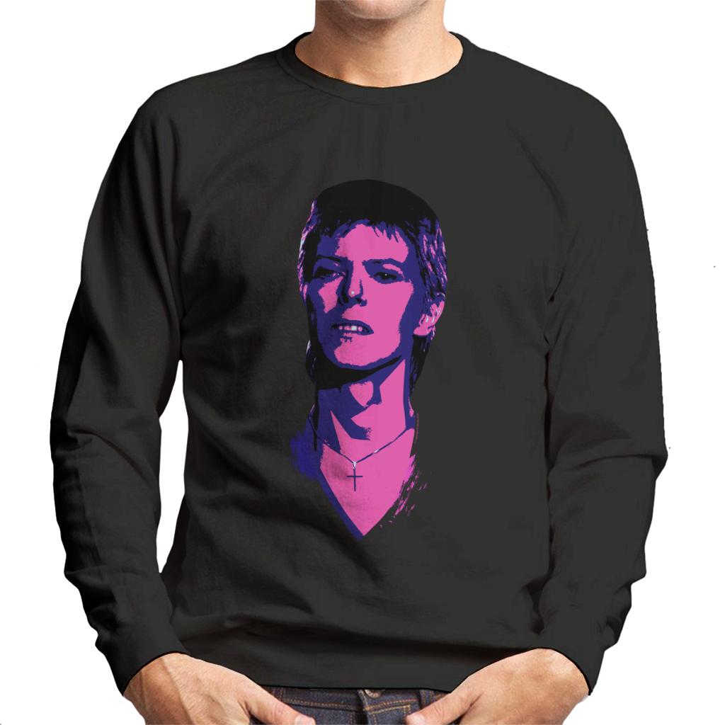 TV Times Pop Star David Bowie Portrait 1977 Pop Art Stylised Men's Sweatshirt-ALL + EVERY