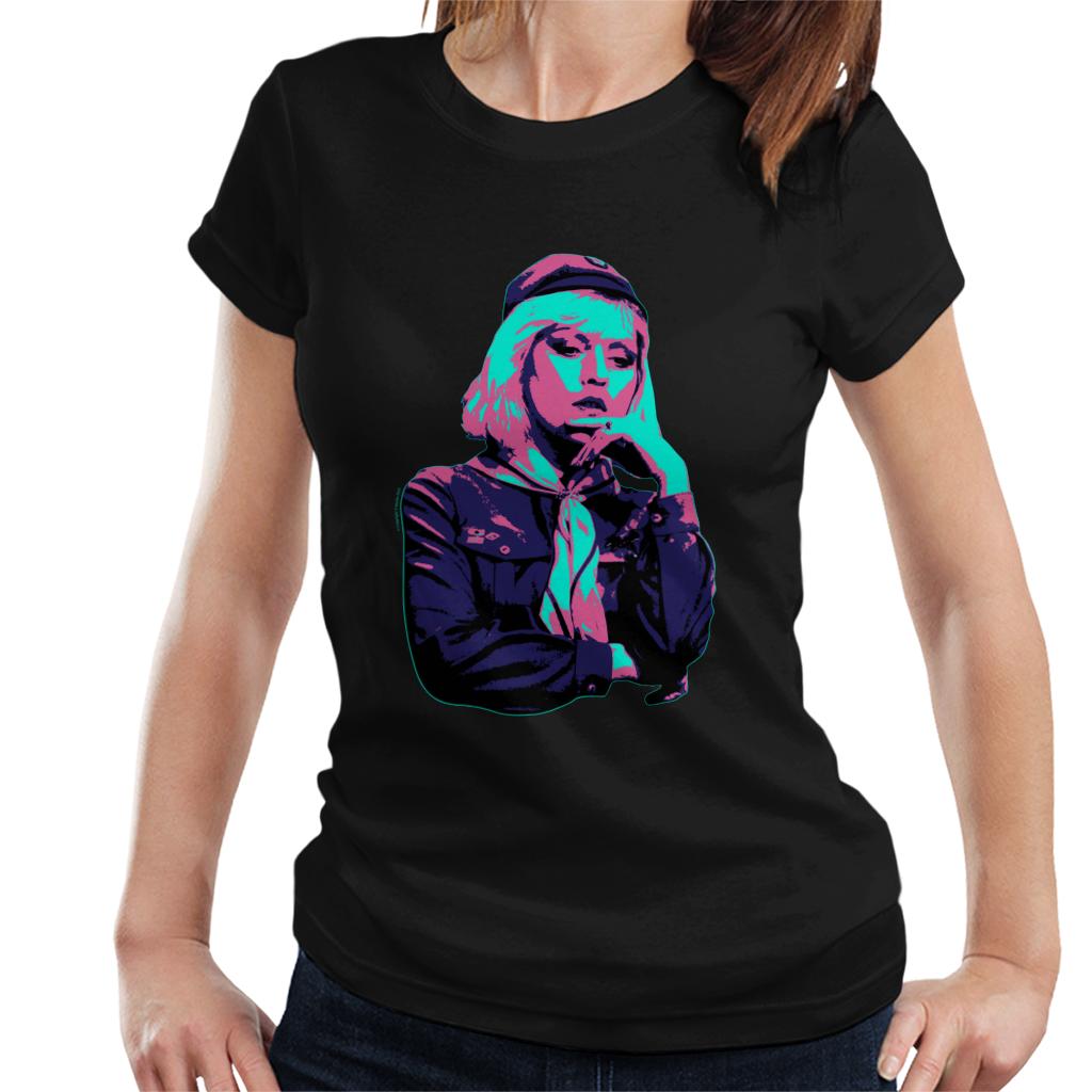 TV Times Debbie Harry Blondie In A Girl Guide Uniform Pop Art Stylised Women's T-Shirt-ALL + EVERY