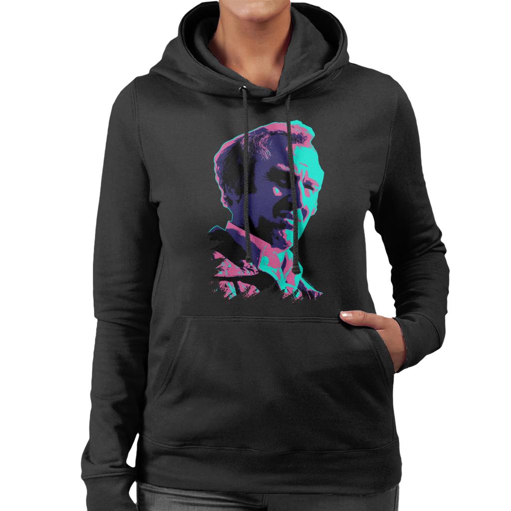 TV Times John Thaw The Sweeney 1976 Pop Art Stylised Women's Hooded Sweatshirt-ALL + EVERY