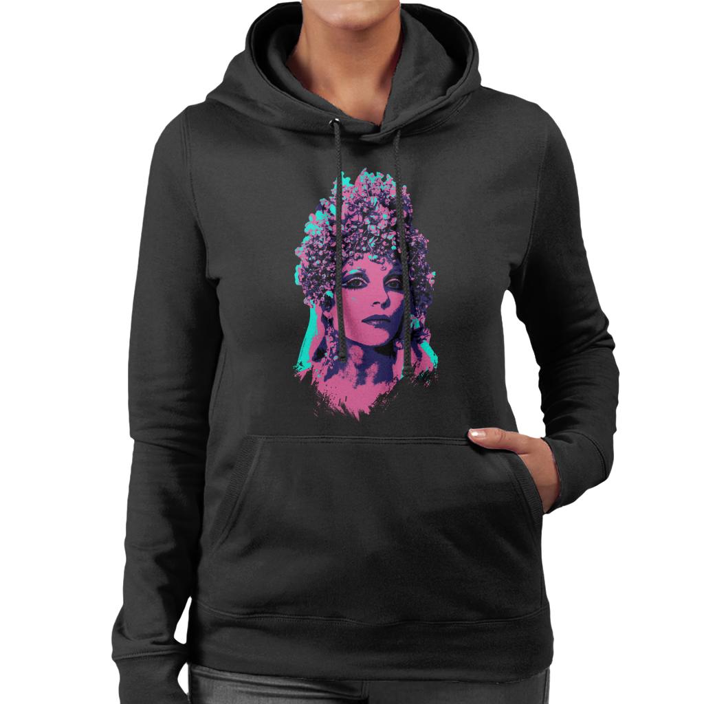 TV Times Joan Collins Space 1999 Pop Art Stylised Women's Hooded Sweatshirt-ALL + EVERY