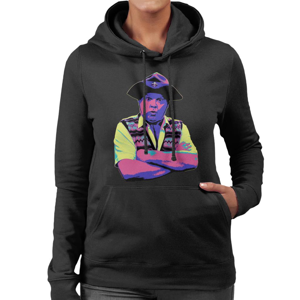 TV Times Benny Hill In Character 1989 Pop Art Stylised Women's Hooded Sweatshirt-ALL + EVERY