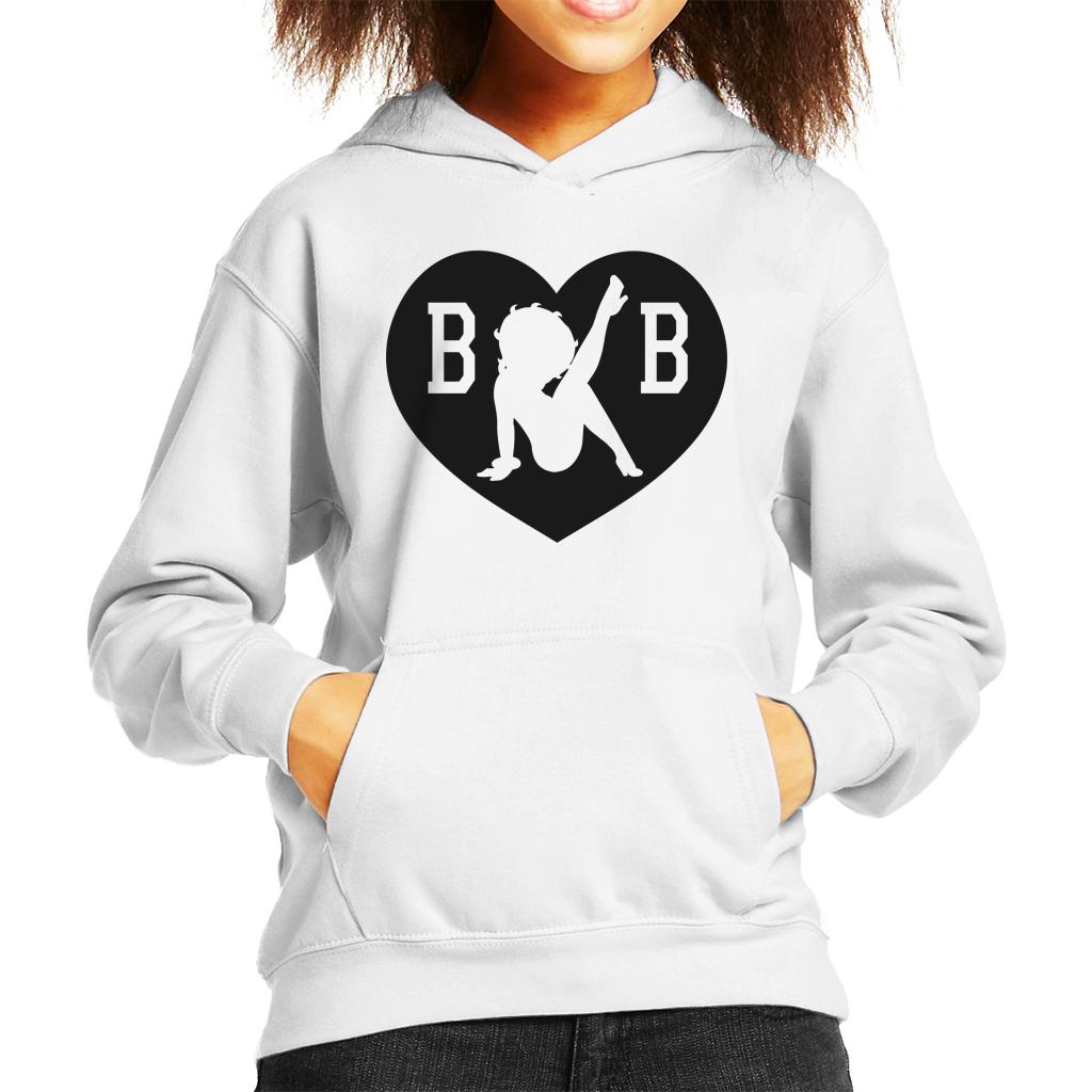 Betty Boop B B Love Heart Kid's Hooded Sweatshirt-ALL + EVERY