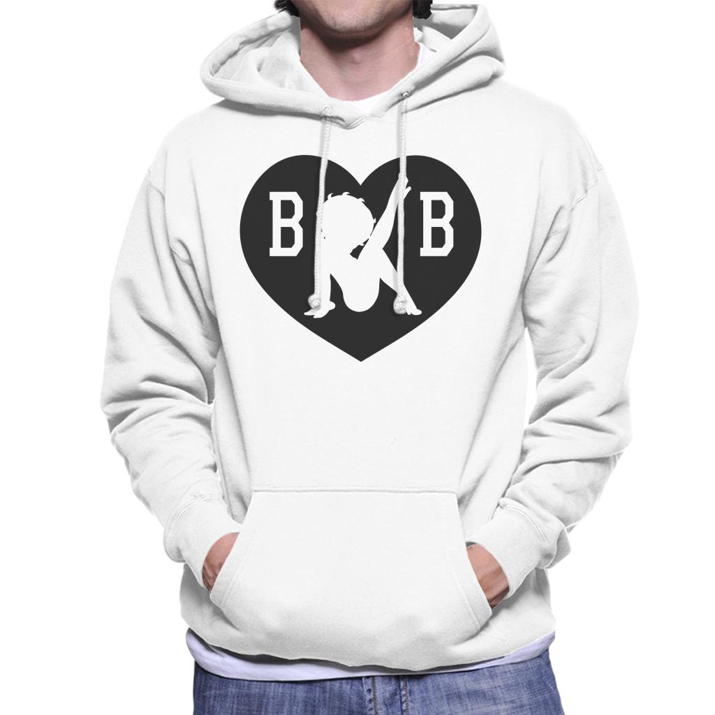Betty Boop B B Love Heart Men's Hooded Sweatshirt-ALL + EVERY