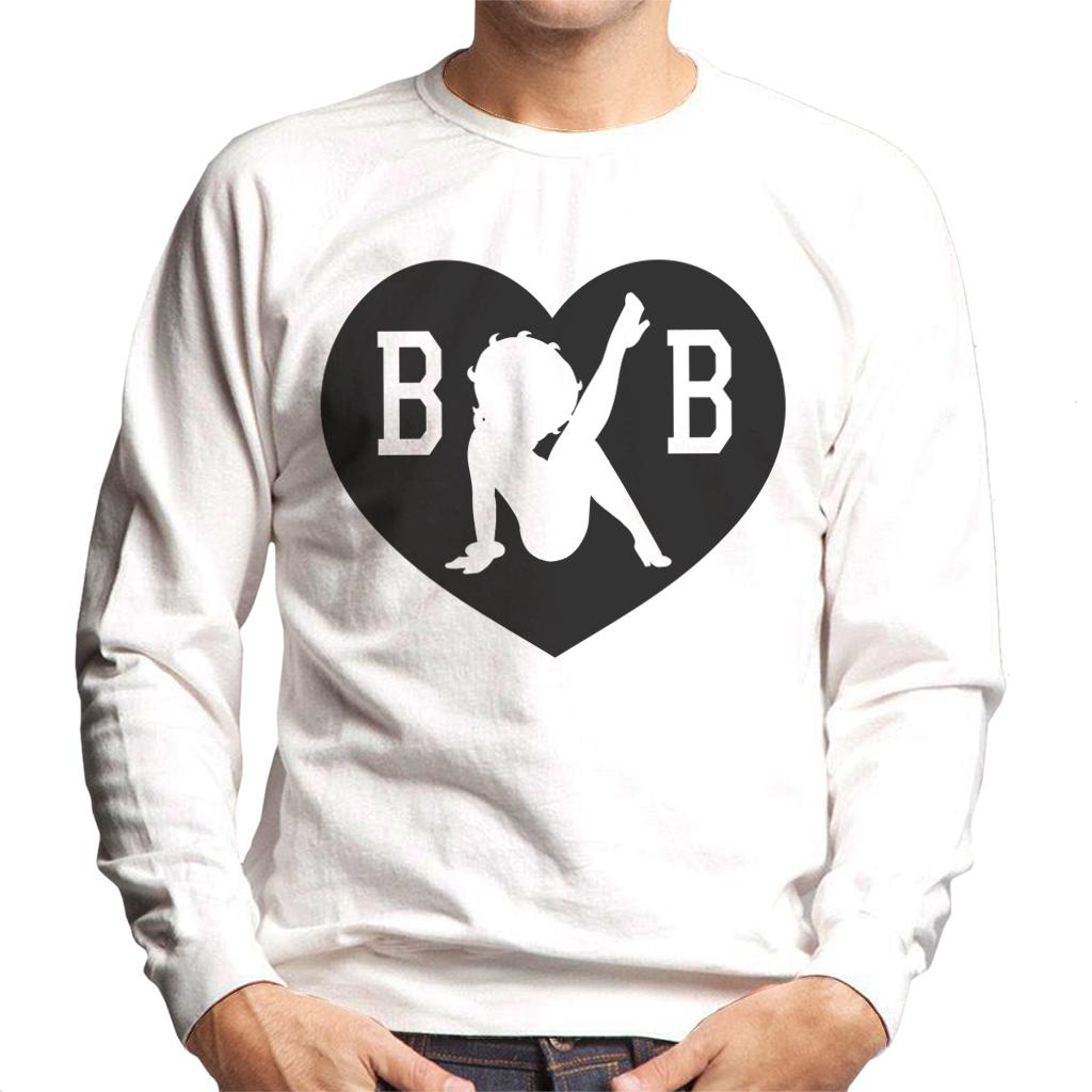 Betty Boop B B Love Heart Men's Sweatshirt-ALL + EVERY