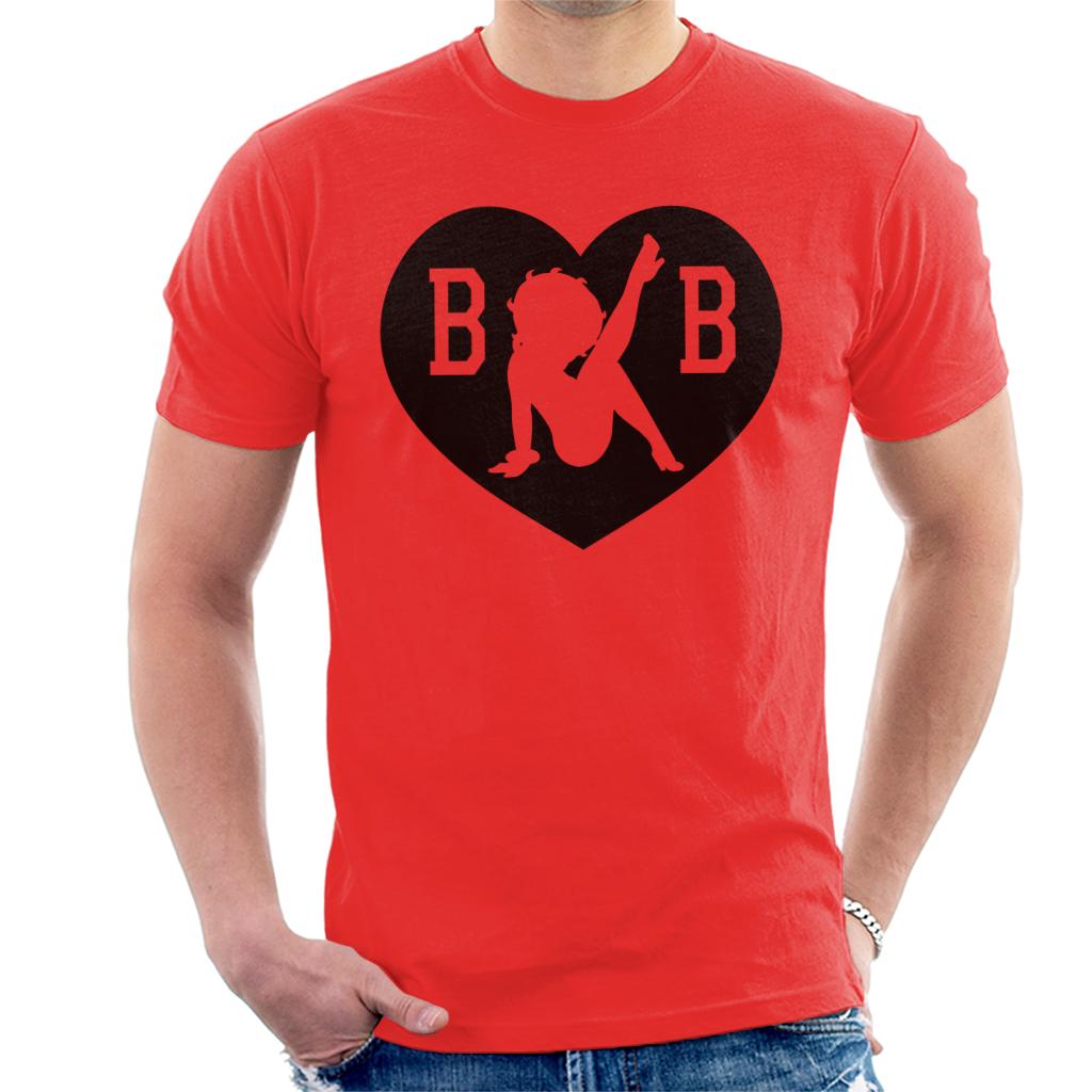 Betty Boop B B Love Heart Men's T-Shirt-ALL + EVERY