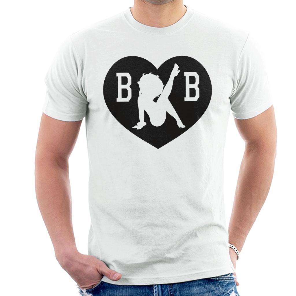 Betty Boop B B Love Heart Men's T-Shirt-ALL + EVERY