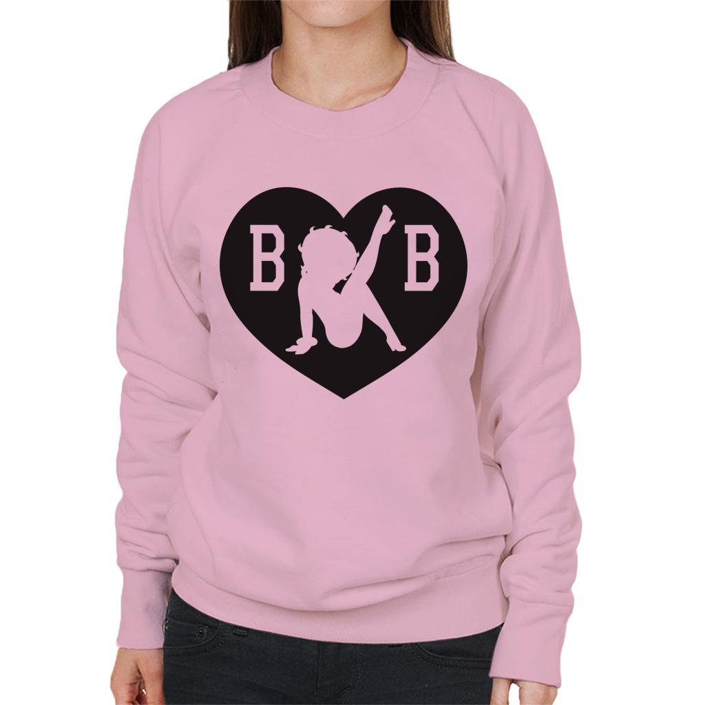 Betty Boop B B Love Heart Women's Sweatshirt-ALL + EVERY