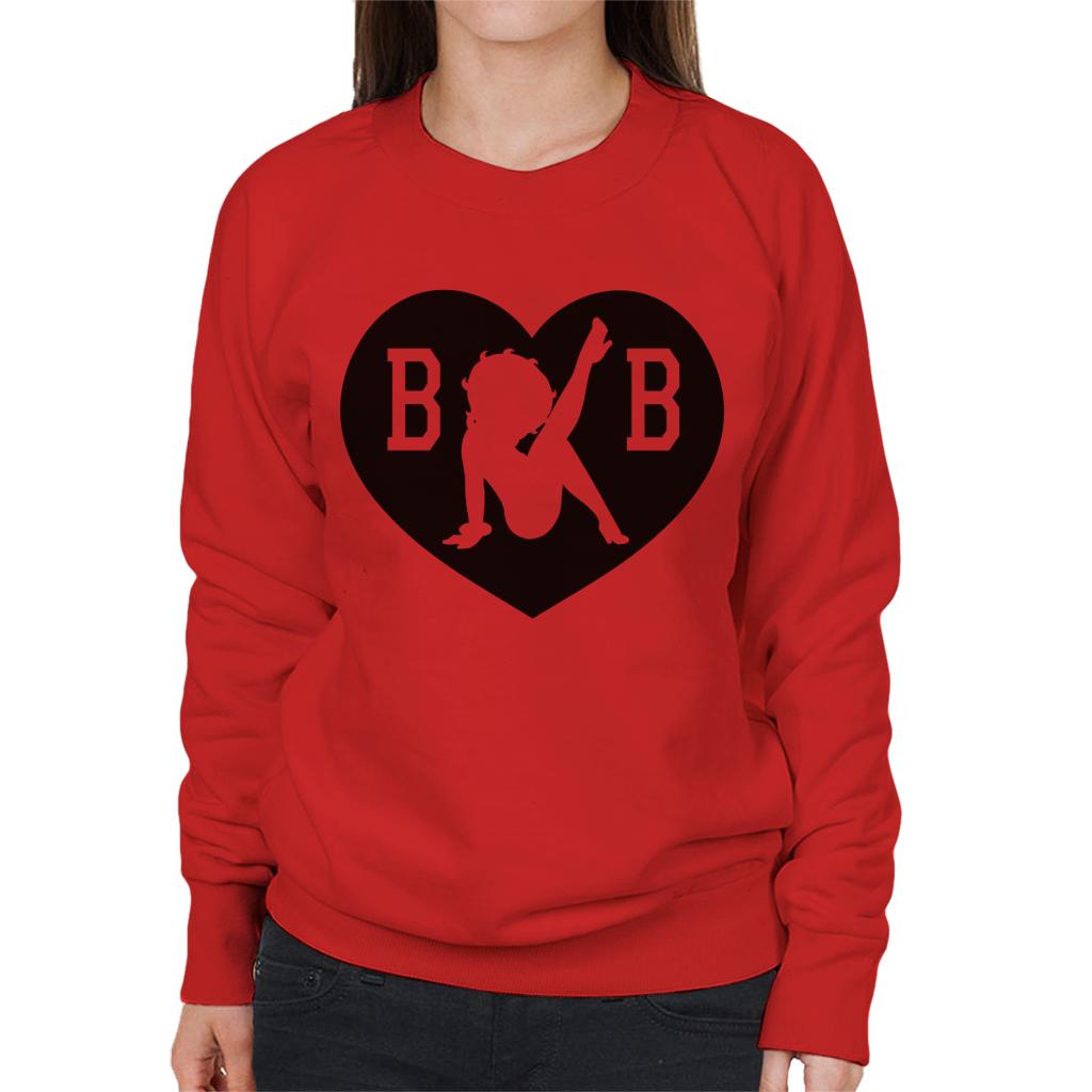 Betty Boop B B Love Heart Women's Sweatshirt-ALL + EVERY