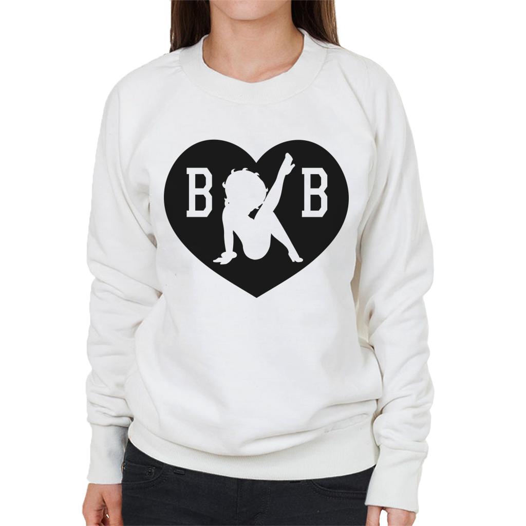 Betty Boop B B Love Heart Women's Sweatshirt-ALL + EVERY