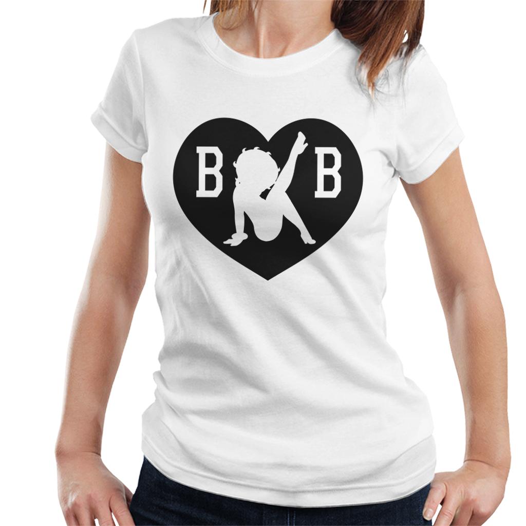 Betty Boop B B Love Heart Women's T-Shirt-ALL + EVERY